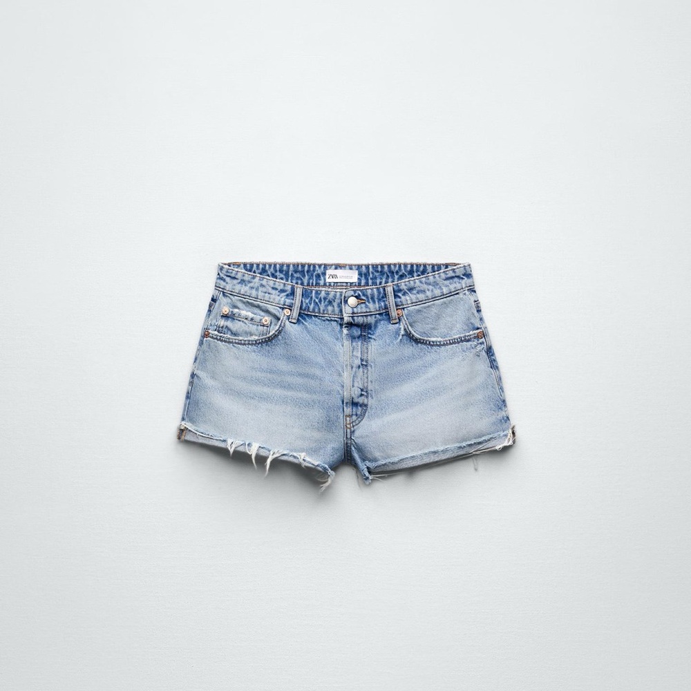 zara denim shorts